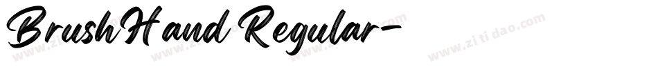 BrushHand Regular字体转换